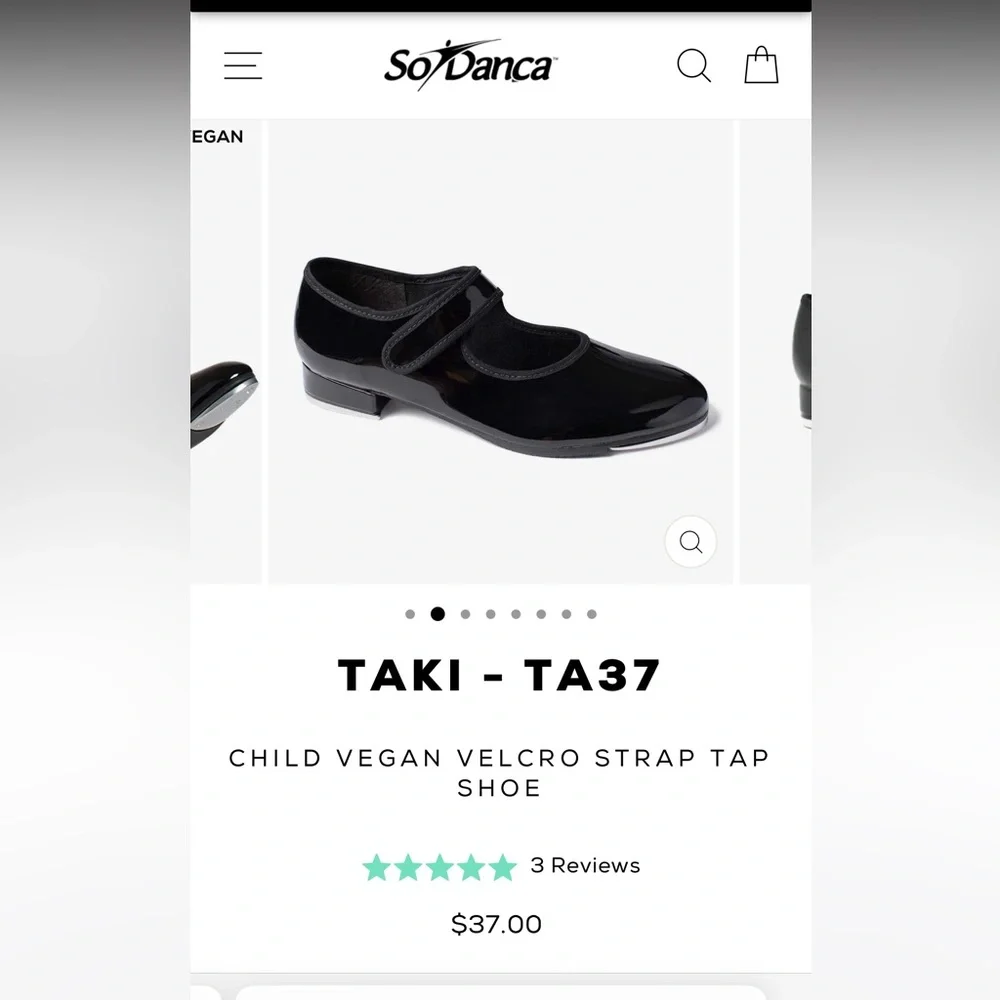 Toddler Girls’ So Danca Vegan Velcro Strap Tap Shoes - Size 10.5